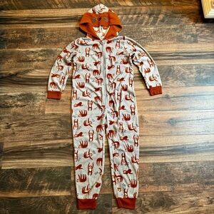 PL Sleep Llama long sleeve hooded onsie pajamas size 10